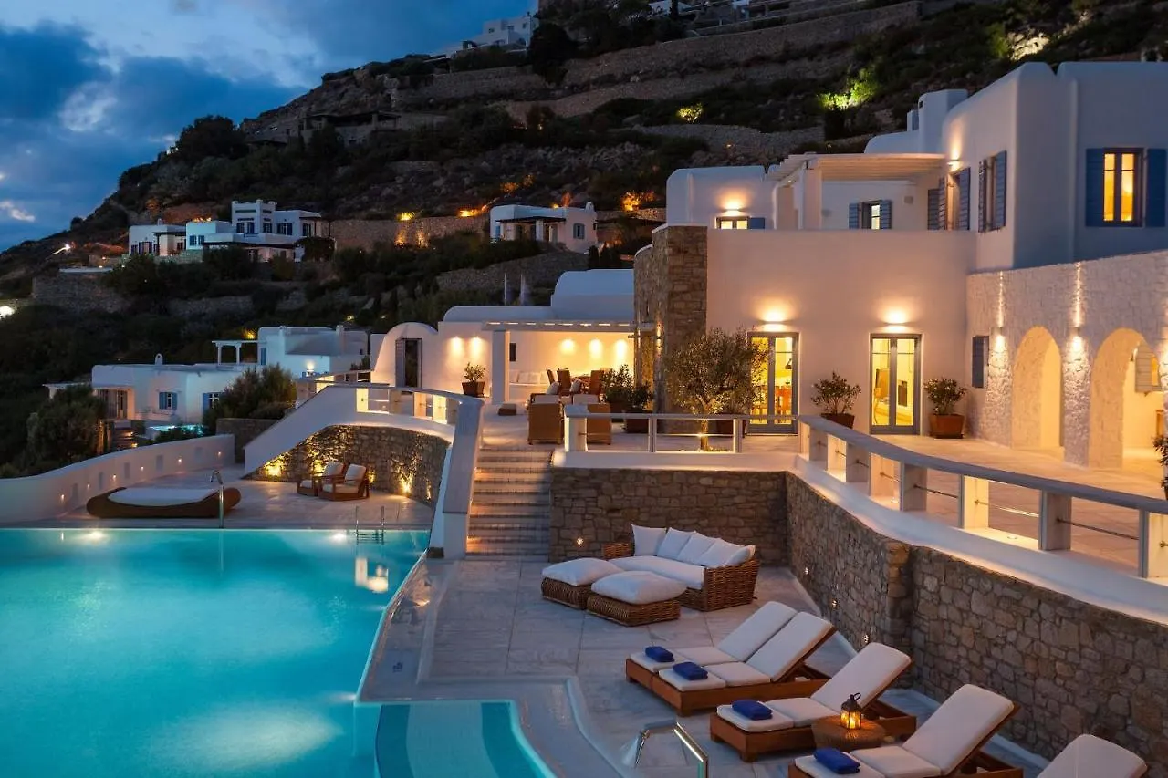 Presidential Mykonos Villa Villa Psarrou Sigma 8 Bedrooms Stunning Sea Views Psarrou Mykonos Town 希腊